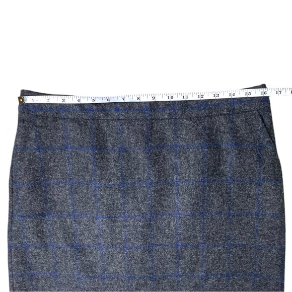 Boden British Tweed Skirt Window Pane Gray Knee length Quiet Luxury Capsule - Picture 3 of 10